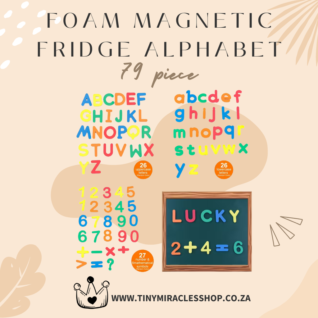 Educational Magnetic Letters & Numbers – Foam Fridge Magnets